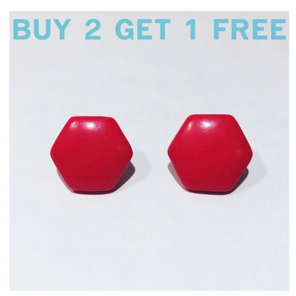 Vintage 80’s Hexagonal Earrings